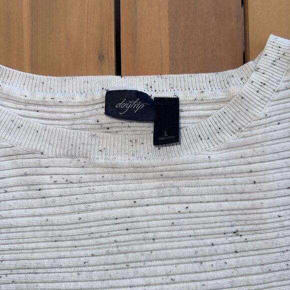 Daytrip Cream Ribbed Knit Top - Picture 4 of 6